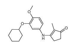 3-(3-cyclohexyloxy-4-methoxyanilino)-2-methyl-2-cyclopenten-1-one Structure
