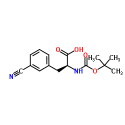 Boc-D-3-氰基苯丙氨酸结构式