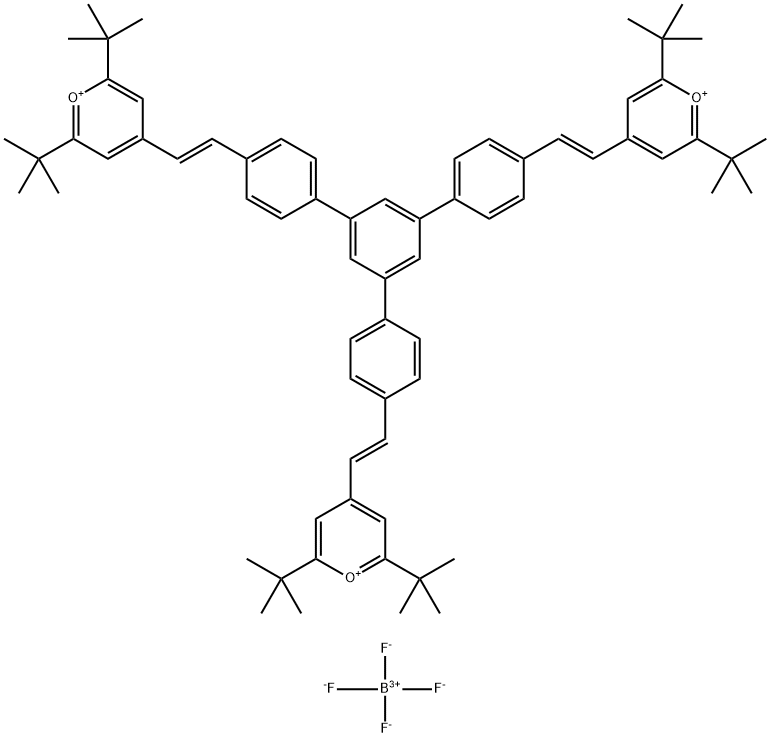 1,3,5-三[4-[(E)-2-(2,6-二-叔丁基吡喃鎓-4-基)乙烯基]苯基]苯四氟硼酸盐图片