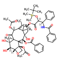 2′-O-(叔丁基二甲基甲硅烷基)-6α-羟基紫杉醇结构式