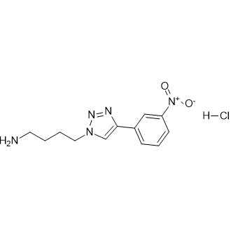 4-[4-(3-硝基苯基)-1H-1,2,3-三唑-1-基]丁-1-胺盐酸盐结构式