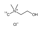 氯化胆碱,甲基-14C结构式
