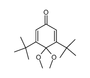 4,4-dimethoxy-3,5-di-tert-butylcyclohexa-2,5-dien-1-one Structure