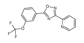 3-(吡啶-2-基)-5-[3-(三氟甲氧基)苯基]-1,2,4-噁二唑结构式