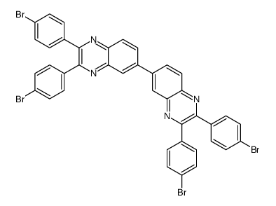 6-[2,3-bis(4-bromophenyl)quinoxalin-6-yl]-2,3-bis(4-bromophenyl)quinoxaline结构式