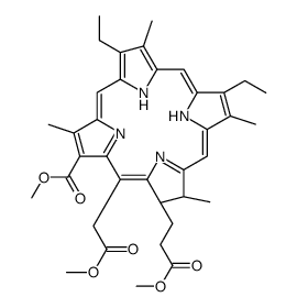 methyl trans-8,13-diethyl-2,3-dihydro-18-(methoxycarbonyl)-20-(2-methoxy-2-oxoethyl)-3,7,12,17-tetramethyl-21H,23H-porphine-2-propionate Structure