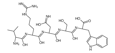 (2S)-2-[[(2S)-2-[[(2S)-4-amino-2-[[(2S)-2-[[(2S)-2-amino-3-methylbutanoyl]amino]-5-(diaminomethylideneamino)pentanoyl]amino]-4-oxobutanoyl]amino]-3-hydroxypropanoyl]amino]-3-(1H-indol-3-yl)propanoic acid Structure