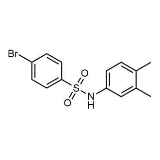 4-溴-N-(3,4-二甲基苯基)苯磺酰胺结构式