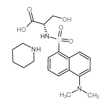 丹磺酰-L-丝氨酸哌啶盐结构式