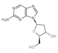 2-氨基-9-(beta-d-2-脱氧核糖)嘌呤结构式