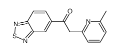 1-(2,1,3-苯并噻二唑基-5-基)-2-(6-甲基-2-吡啶基)乙酮结构式