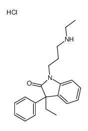 ethyl-[3-(3-ethyl-2-oxo-3-phenylindol-1-yl)propyl]azanium,chloride Structure