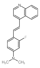 3-fluoro-N,N-dimethyl-4-(2-quinolin-4-ylethenyl)aniline结构式