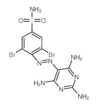 3,5-dibromo-4-(2,4,6-triaminopyrimidin-5-yl)diazenyl-benzenesulfonamide Structure