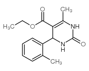 Ethyl 6-methyl-4-(2-methylphenyl)-2-oxo-1,2,3,4-tetrahydropyrimidine-5-carboxylate结构式