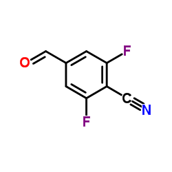 2,6-二氟-4-醛基苯氰结构式