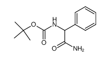 (S)-tert-butyl 2-amino-2-oxo-1-phenylethylcarbamate结构式