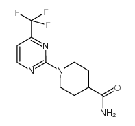 1-[4-(三氟甲基)-2-嘧啶]-4-哌啶羧酰胺结构式