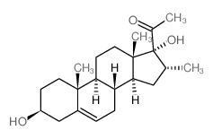 16Alpha-甲基孕甾-5-烯-3Β,17Alpha-二醇-20-酮结构式