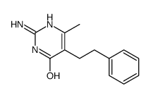 2-amino-6-methyl-5-(2-phenylethyl)-1H-pyrimidin-4-one结构式