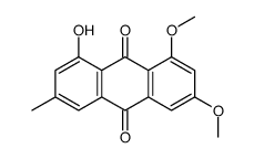 1-hydroxy-6,8-dimethoxy-3-methylanthracene-9,10-dione结构式