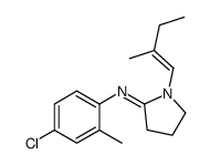 N-(4-chloro-2-methylphenyl)-1-(2-methylbut-1-enyl)pyrrolidin-2-imine Structure