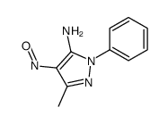 5-methyl-4-nitroso-2-phenylpyrazol-3-amine Structure