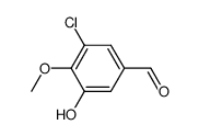 3-氯-5-羟基-4-甲氧基苯甲醛结构式