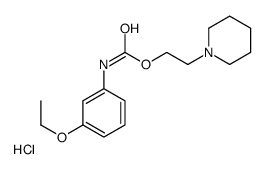 2-piperidin-1-ium-1-ylethyl N-(3-ethoxyphenyl)carbamate,chloride Structure