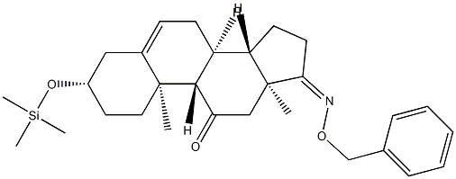 3β-(Trimethylsiloxy)-17-(phenylmethoxyimino)androst-5-en-11-one结构式