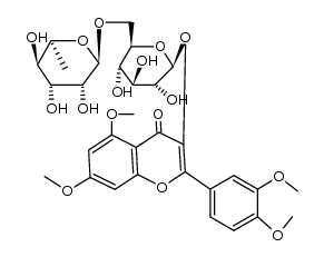 5,7,3',4'-O-tetramethylrutin Structure