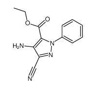 ethyl 4-amino-5-cyano-2-phenylpyrazole-3-carboxylate结构式