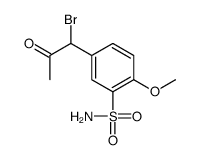 5-(1-bromo-2-oxopropyl)-2-methoxybenzenesulfonamide结构式