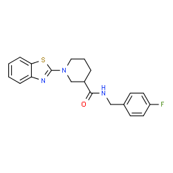 3-Piperidinecarboxamide,1-(2-benzothiazolyl)-N-[(4-fluorophenyl)methyl]-(9CI) picture