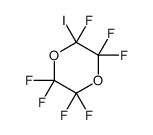 2,2,3,3,5,5,6-heptafluoro-6-iodo-1,4-dioxane Structure