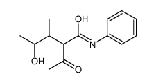 2-acetyl-4-hydroxy-3-methyl-N-phenylpentanamide Structure