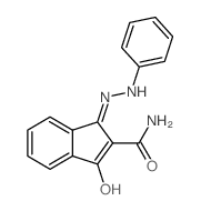 1-oxo-3-(2-phenylhydrazinyl)indene-2-carboxamide结构式