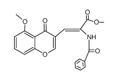 (Z)-2-Benzoylamino-3-(5-methoxy-4-oxo-4H-chromen-3-yl)-acrylic acid methyl ester Structure