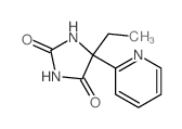 2,4-Imidazolidinedione,5-ethyl-5-(2-pyridinyl)-结构式