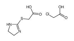 2-chloroacetic acid,2-(4,5-dihydro-1H-imidazol-2-ylsulfanyl)acetic acid Structure