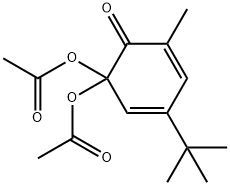 Diacetic acid 3-tert-butyl-5-methyl-6-oxo-2,4-cyclohexadien-1-ylidene ester结构式