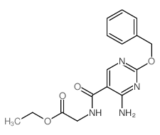 Glycine,N-[[4-amino-2-(phenylmethoxy)-5-pyrimidinyl]carbonyl]-, ethyl ester Structure