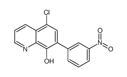 5-chloro-7-(3-nitrophenyl)quinolin-8-ol结构式