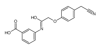 3-(2-(4-(氰基甲基)苯氧基)乙酰氨基)苯甲酸结构式