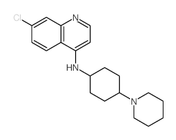 7-chloro-N-(4-(1-piperidinyl)cyclohexyl)-4-quinolinamine Structure