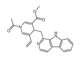 methyl 1-acetyl-4-[(β-carbolin-1-yl)methyl]-5-vinyl-1,4-dihydropyridine-3-carboxylate结构式