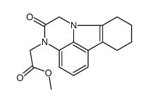(2-oxo-1,2,7,8,9,10-hexahydro-pyrazino[3,2,1-jk]carbazol-3-yl)-acetic acid methyl ester Structure