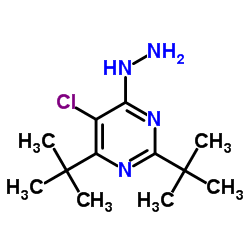 2,4-Di-tert-butyl-5-chloro-6-hydrazinopyrimidine结构式