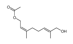 (2'Z,6'E)-Essigsaeure-(8'-hydroxy-3',7'-dimethyl-2',6'-octadien-1'-yl)ester Structure