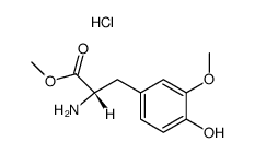 3-methoxy-4-hydroxy-L-phenylalanine methyl ester hydrochloride Structure